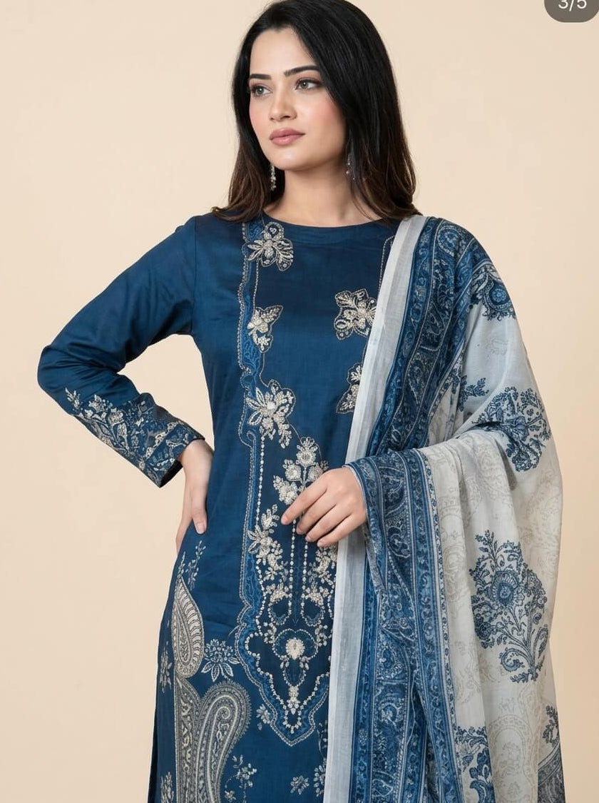 Pakistani Lawn with Chiffon Dupatta