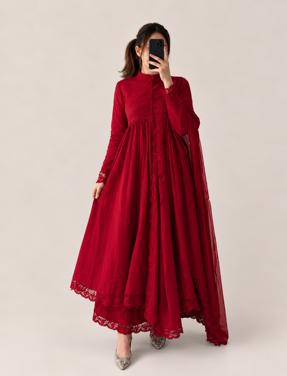 Mulchanderi anarkali