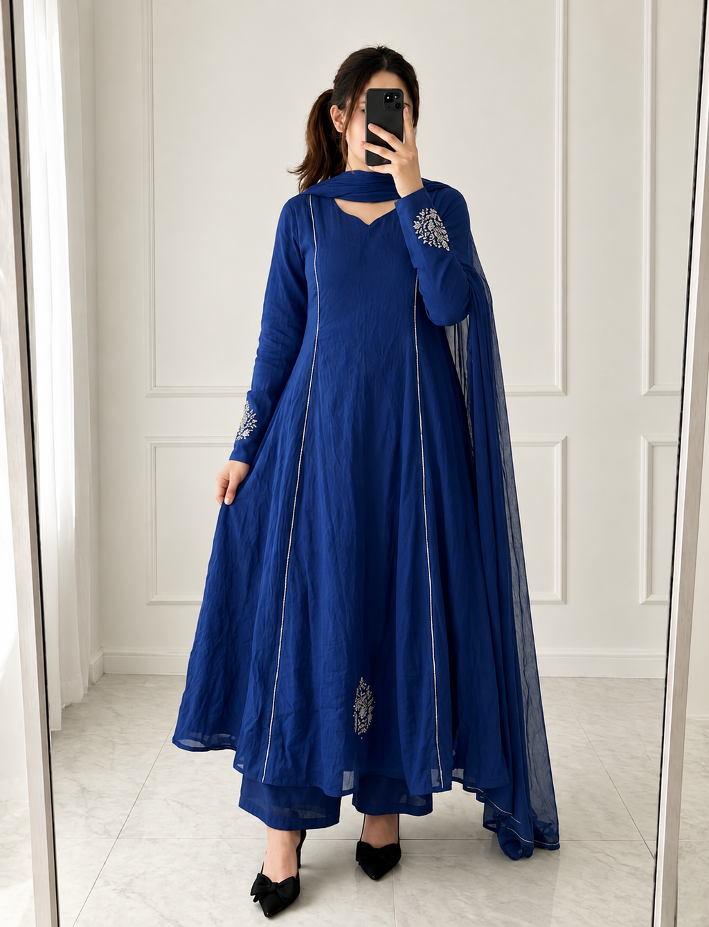 Rayol blue anarkali