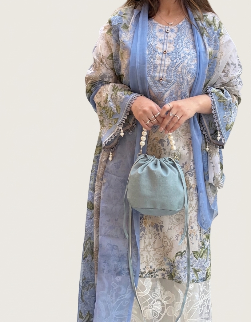 Pakistani Lawn with Chiffon Dupatta