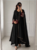 Black Mulchanderi Anarkali