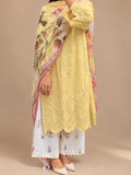 Cotton suit with Chiffon dupatta
