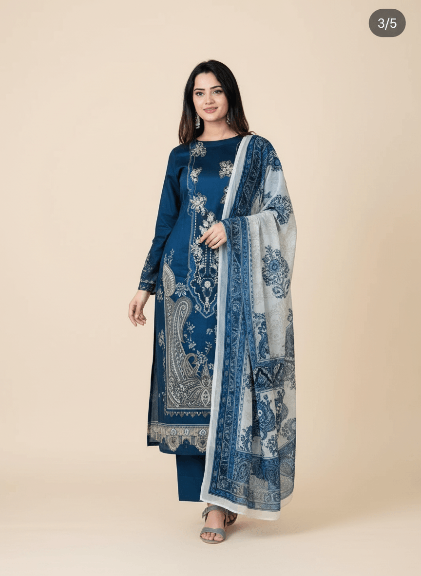 Pakistani Lawn with Chiffon Dupatta