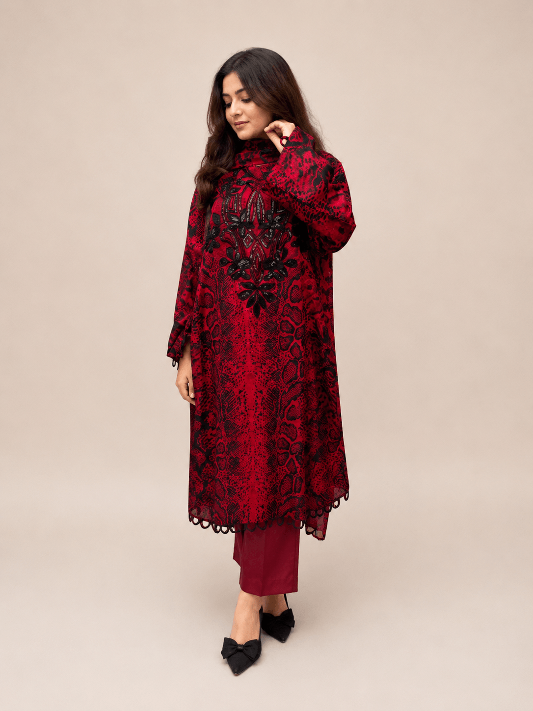 Pakistani Lawn with Chiffon Dupatta